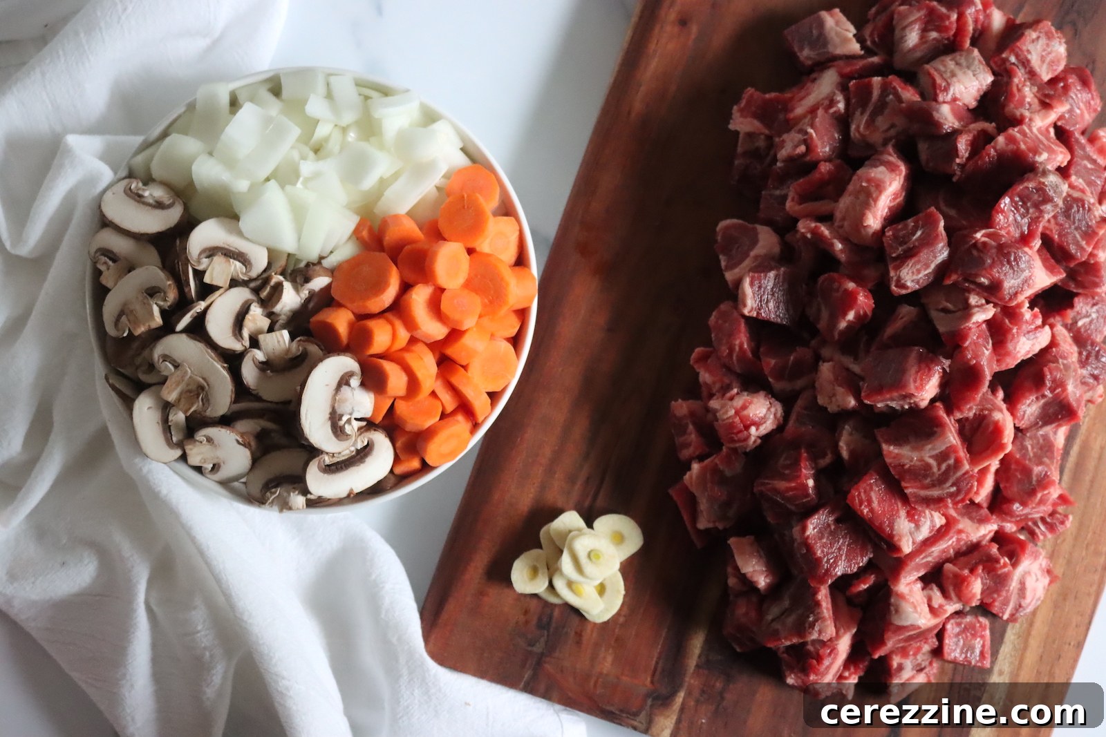 Ingredients for Canning Beef Burgundy