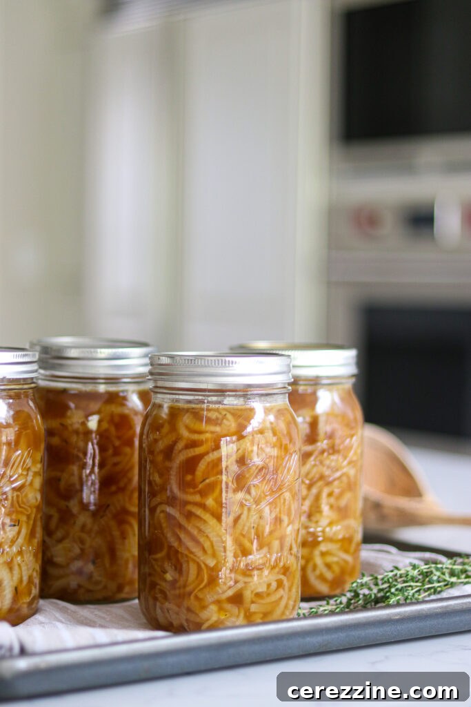 Pressure Canning French Onion Soup