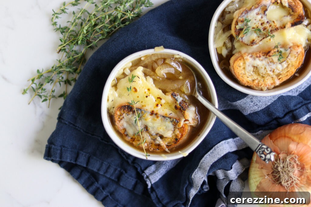Serving Home Canned French Onion Soup