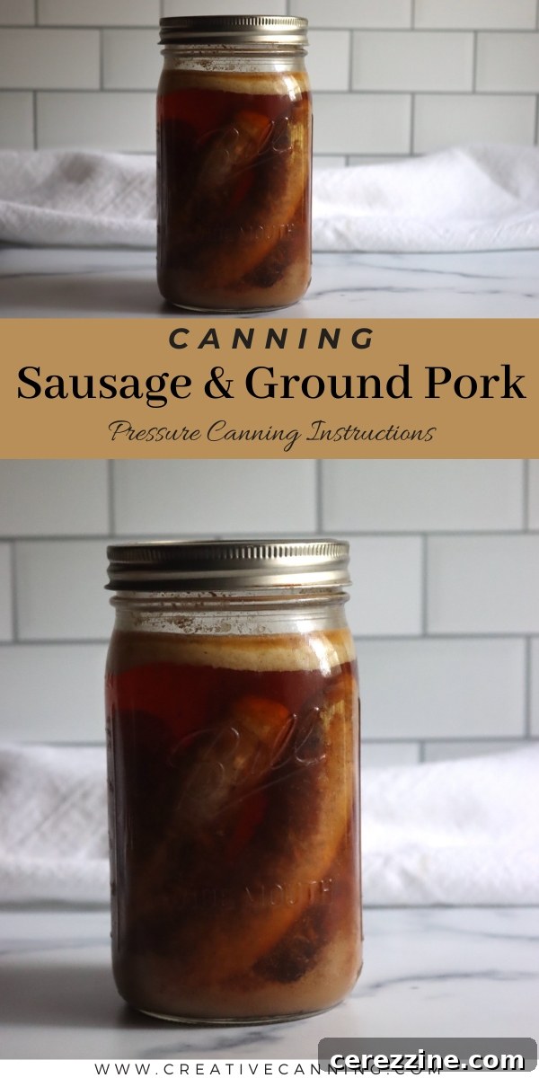 Home Canning Sausage 5 Pressure Canned Sausage Jars