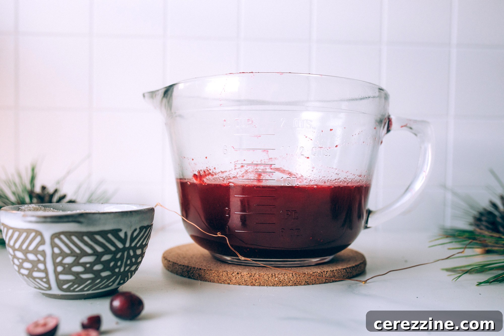 Measuring Cranberry Juice for Jelly