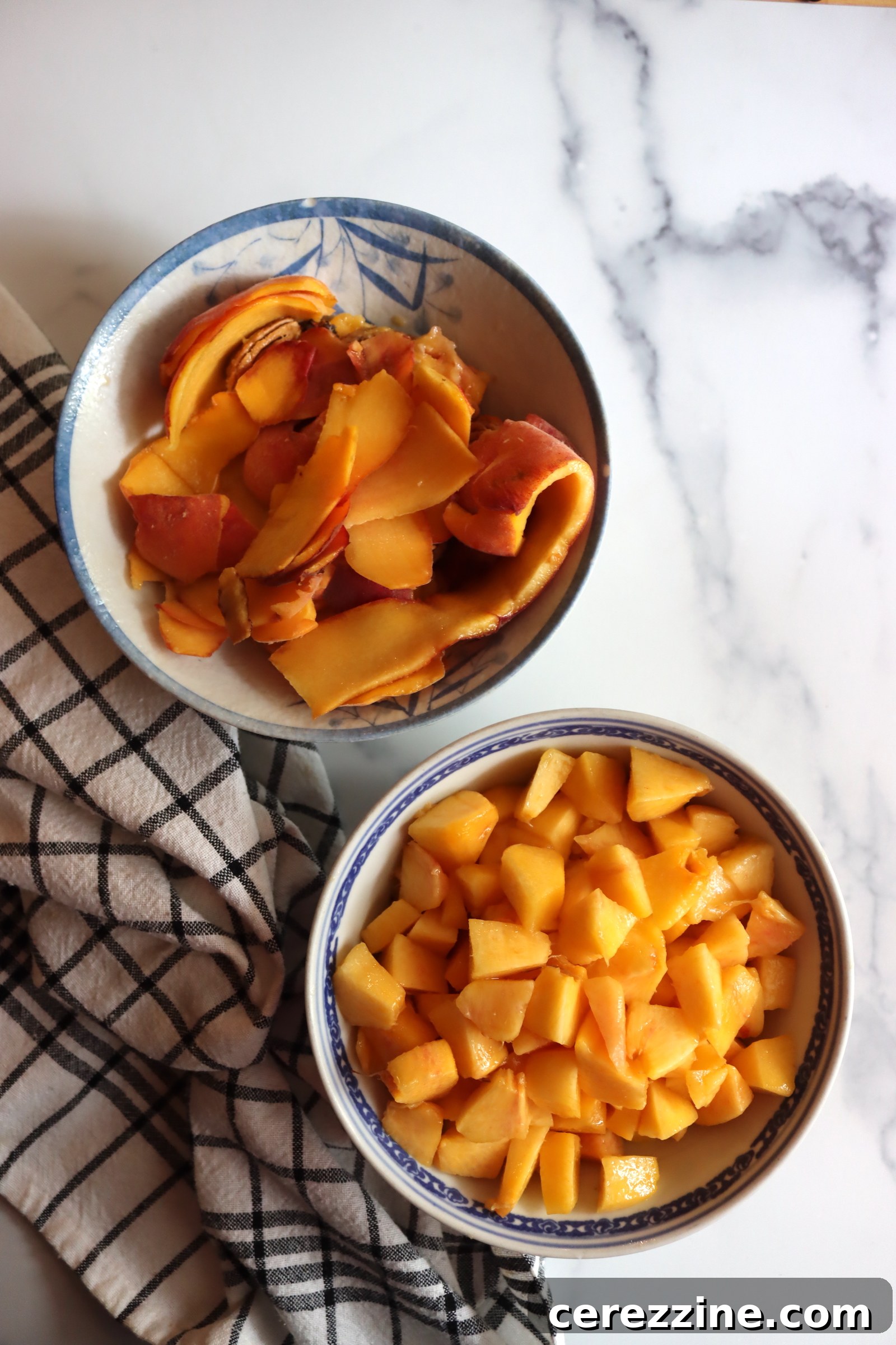 Chopped Fruit for Peach Jam