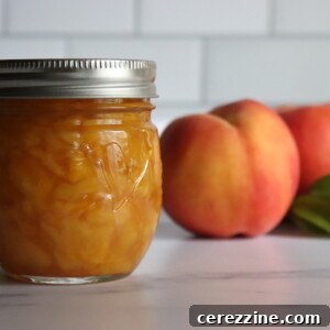Peach Jam in jars