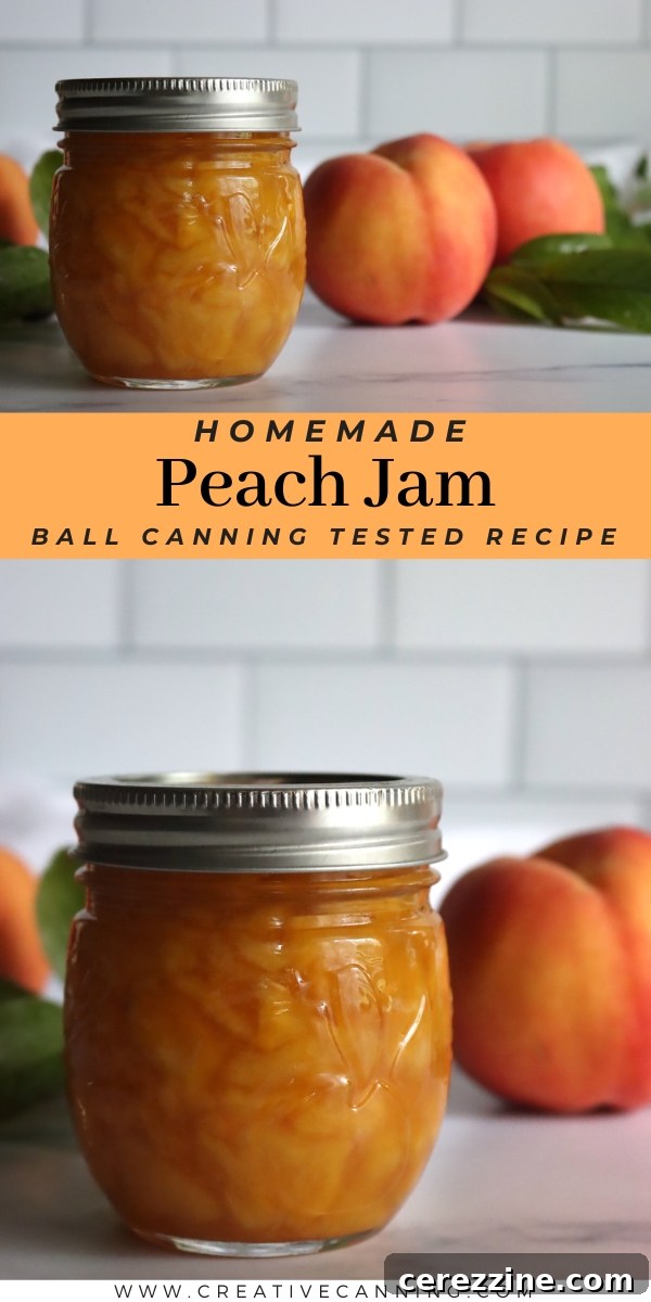 Homemade Peach Jam on toast
