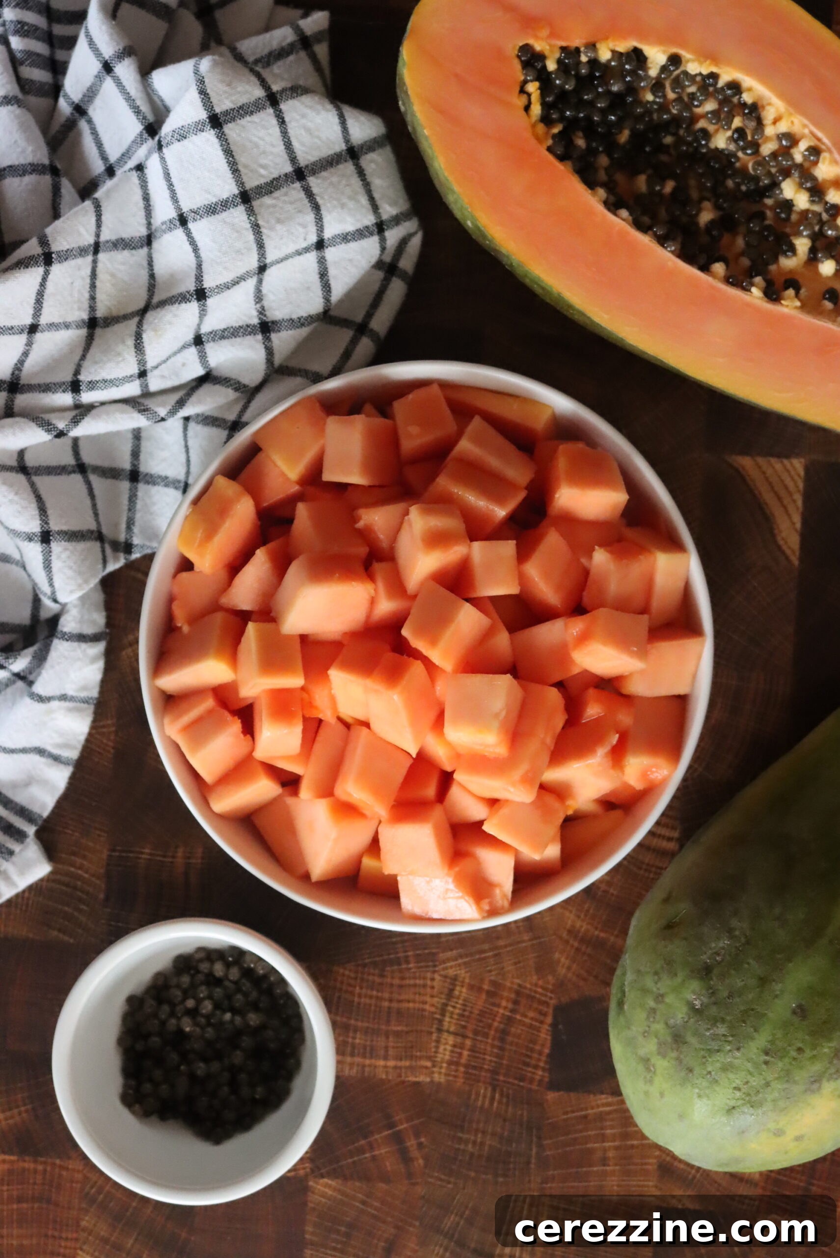 Prepared Papaya for Jam