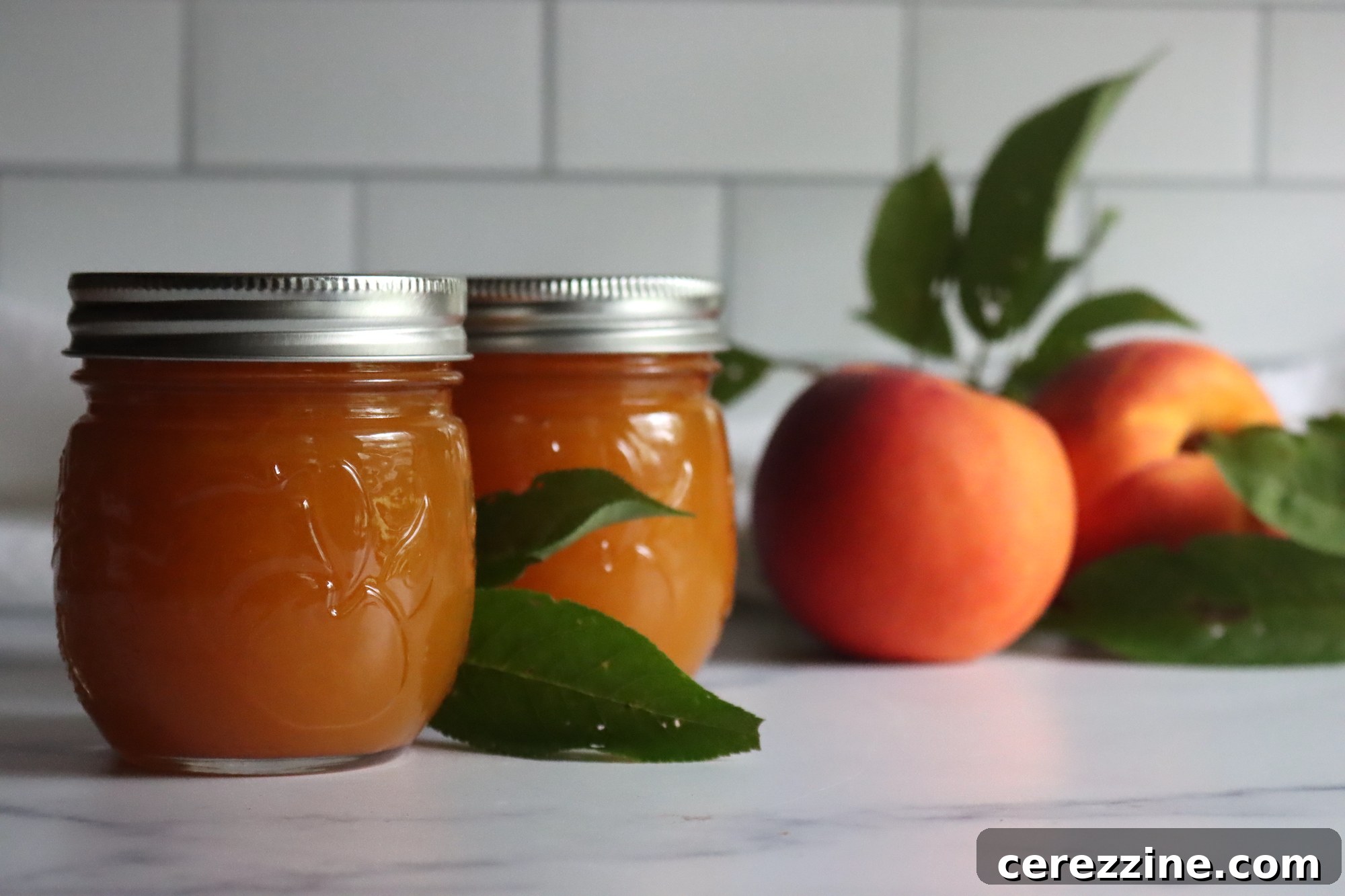 Velvet Peach Spread 6 Canned Peach Butter in a Row