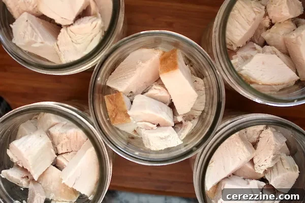 Turkey Packed in Jars for Canning