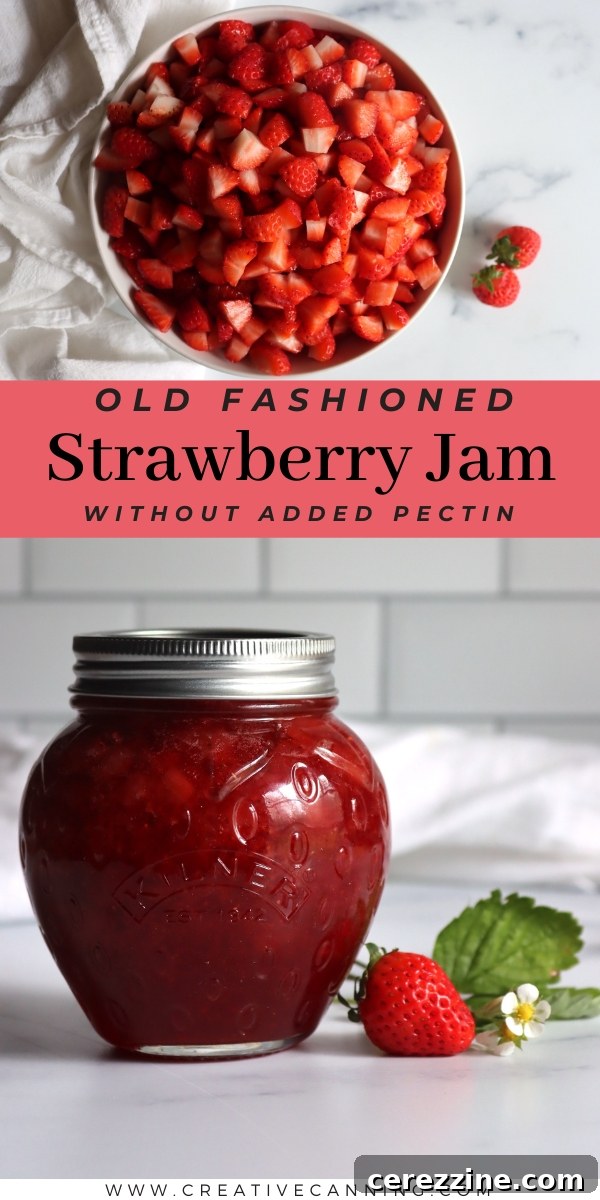 Jars of Old Fashioned Strawberry Jam on a Shelf