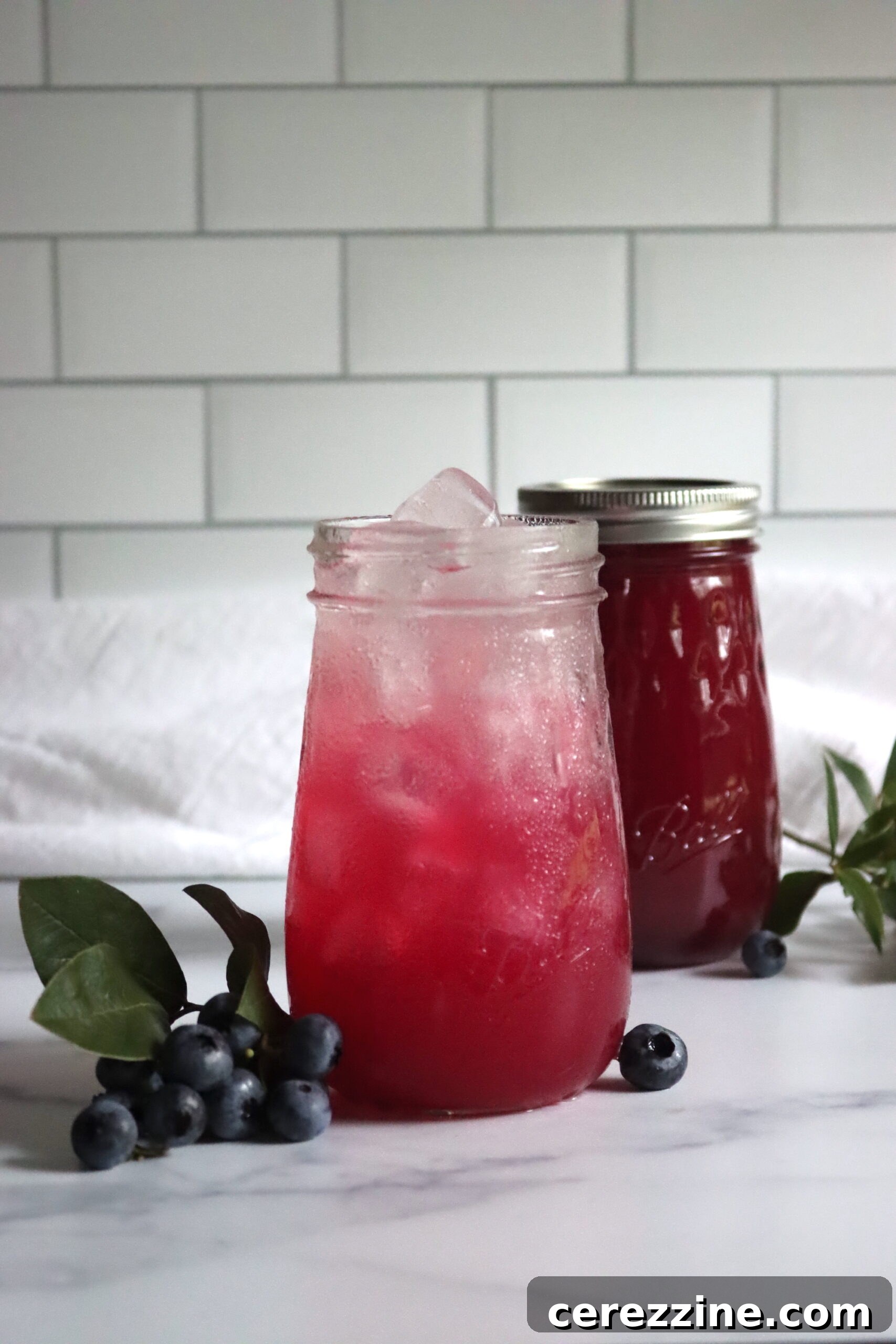 Close-up of Blueberries and Lemons, Key Ingredients for the Concentrate