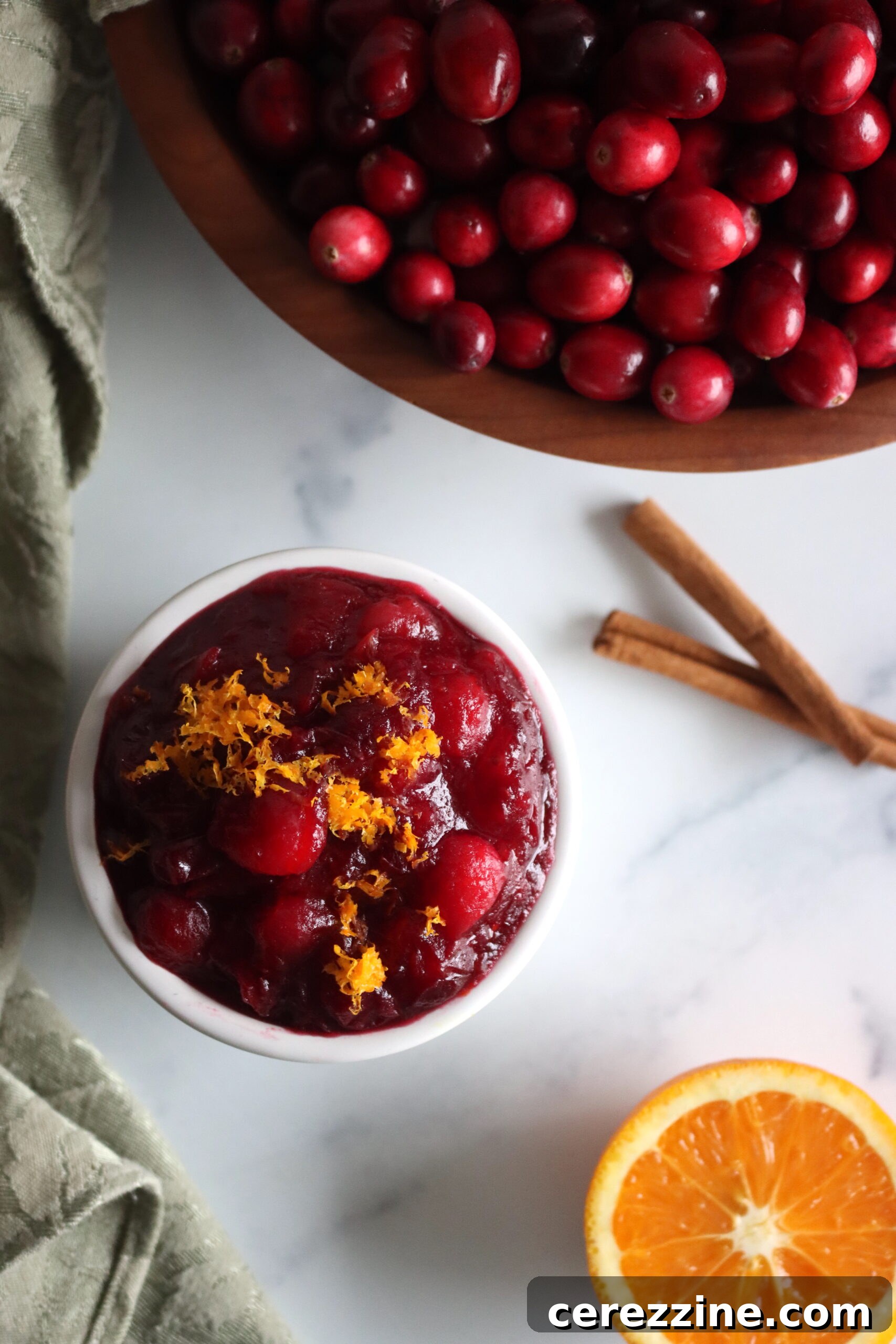 Citrus Burst Cranberry Sauce 3 Close-up of fresh Cranberry Orange Sauce
