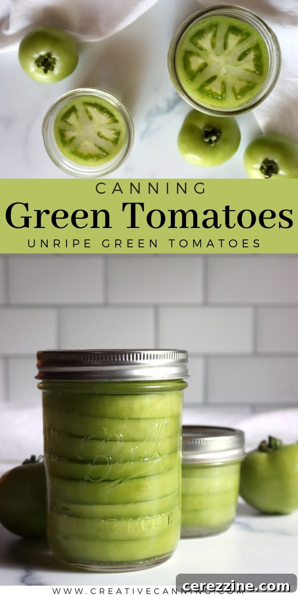 Preserving Tangy Green Tomatoes 8 Various Canned Green Tomato Products