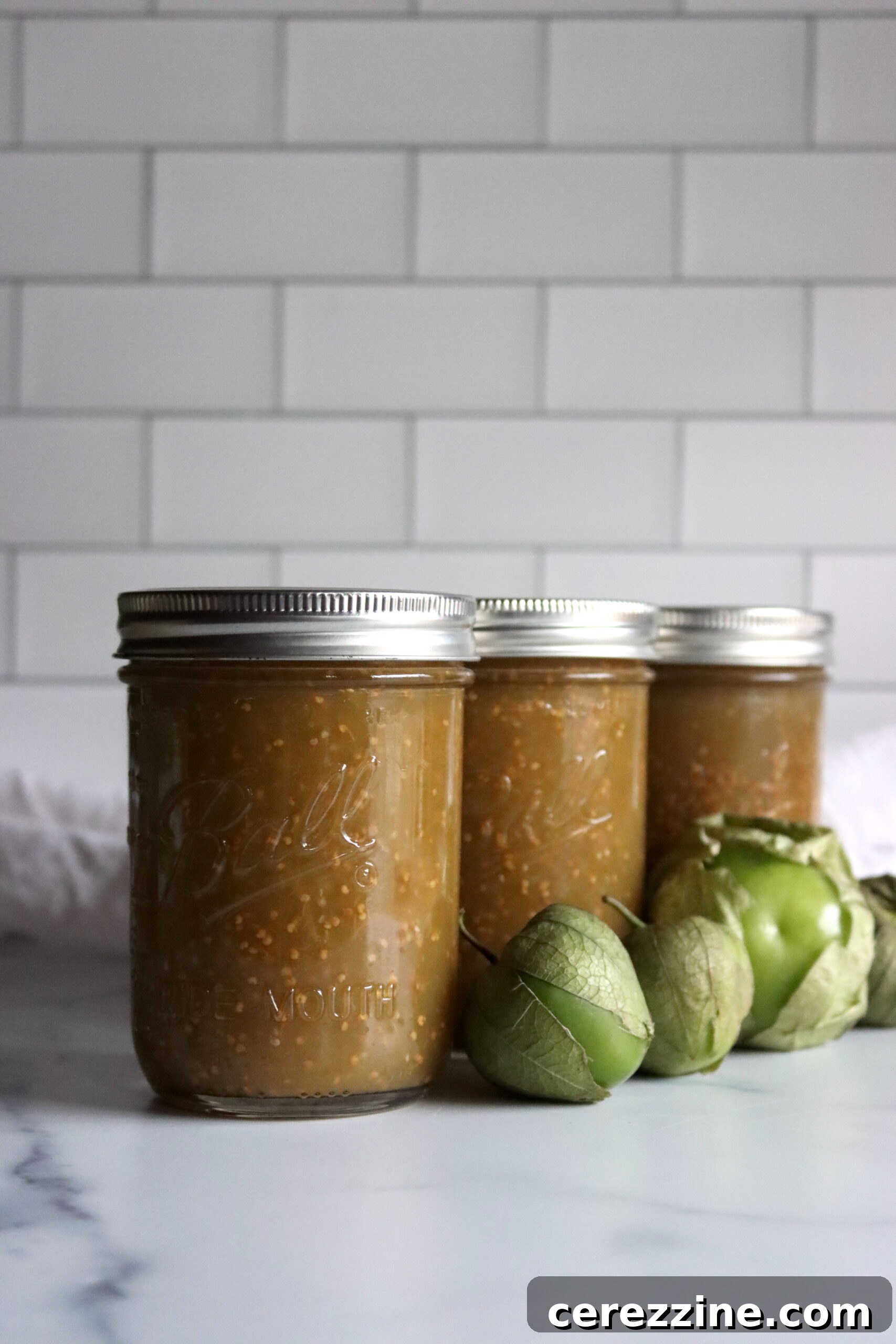 Canned Tomatillo Sauce Jars