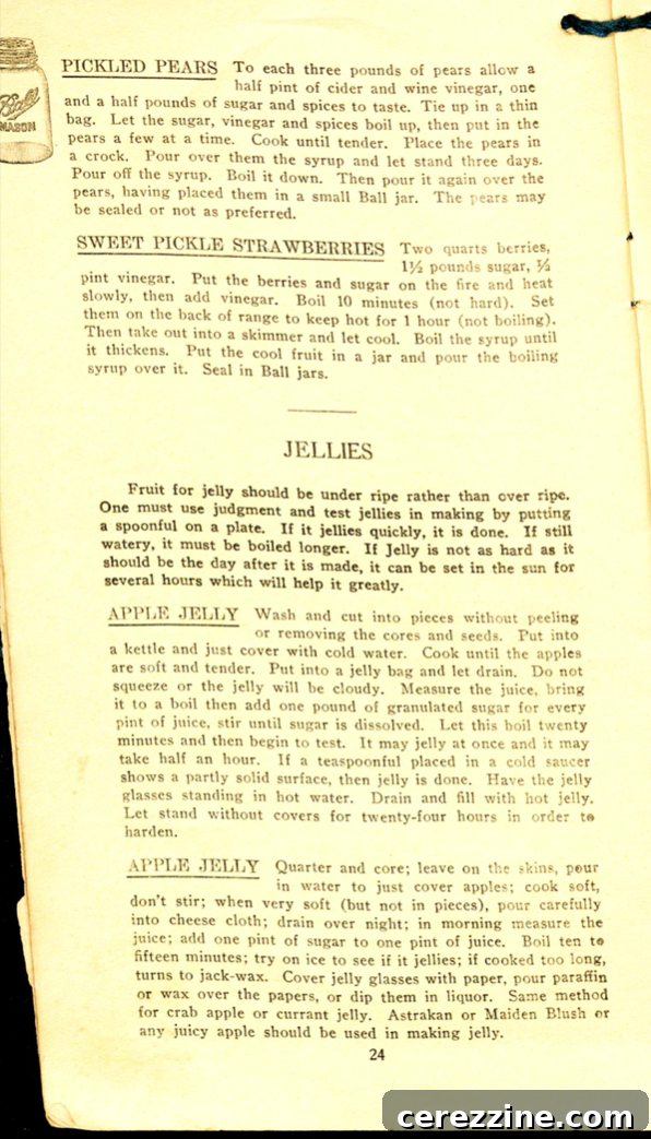 Page 24: Explore the foundational methods of fruit canning from over a century ago.