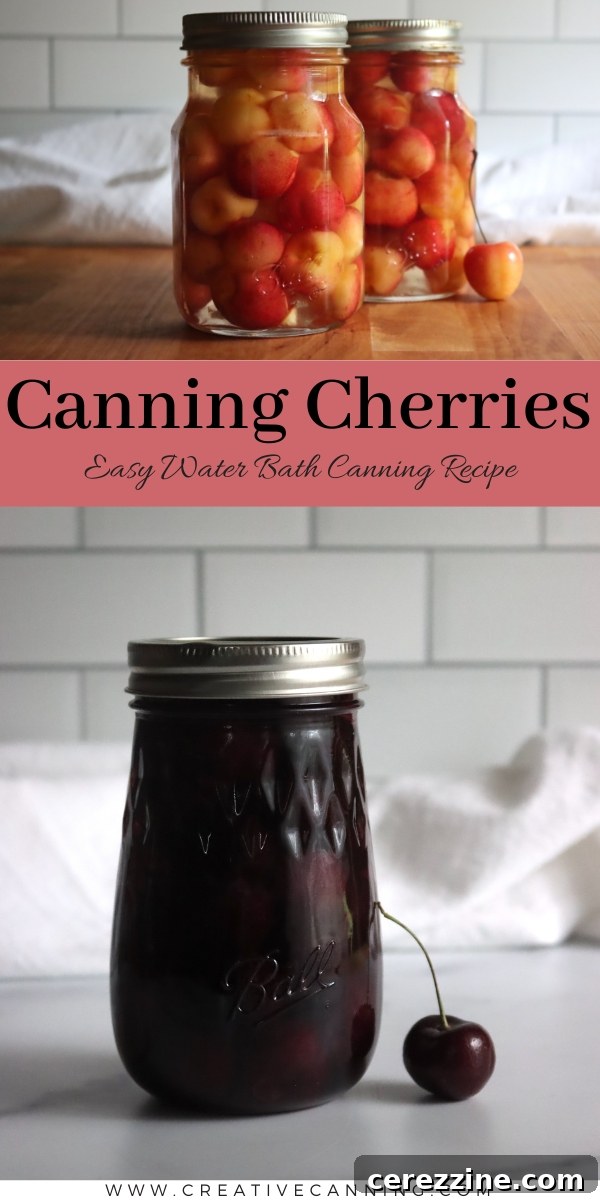 Water Bath Canning Cherries
