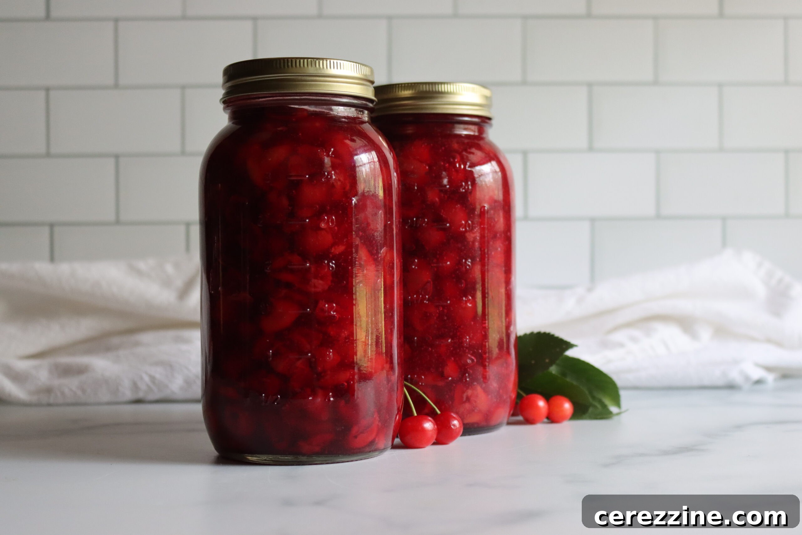 Delicious Canned Cherry Pie Filling 2 Homemade Cherry Pie Filling in a Jar