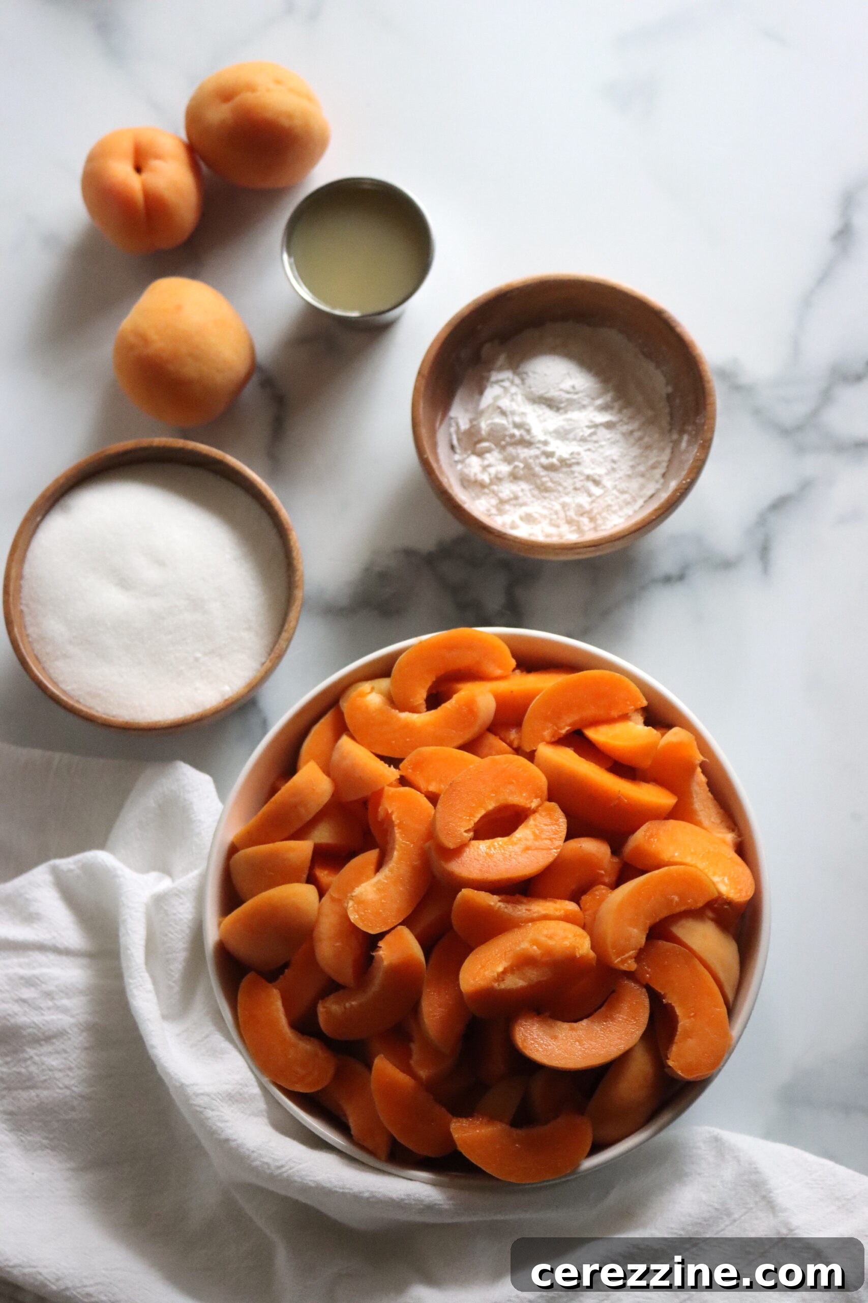 Ingredients for Apricot Pie Filling