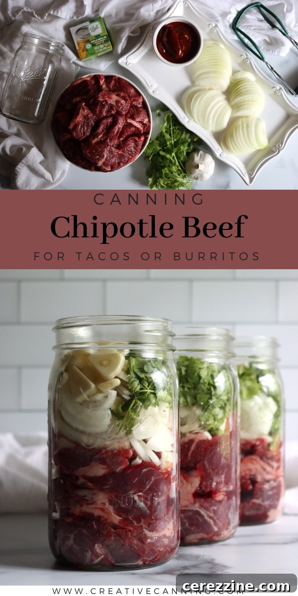 Canning Chipotle Beef Taco Meat Recipe