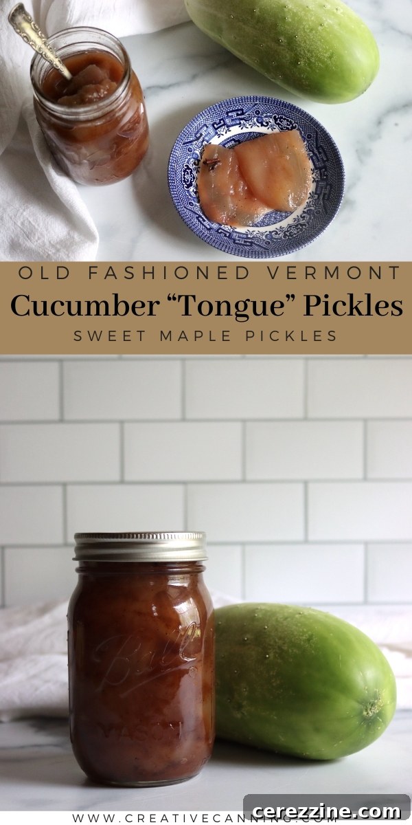 Grandmas Vermont Maple Cucumber Ribbons 8 Several jars of homemade Cucumber Tongue Pickles