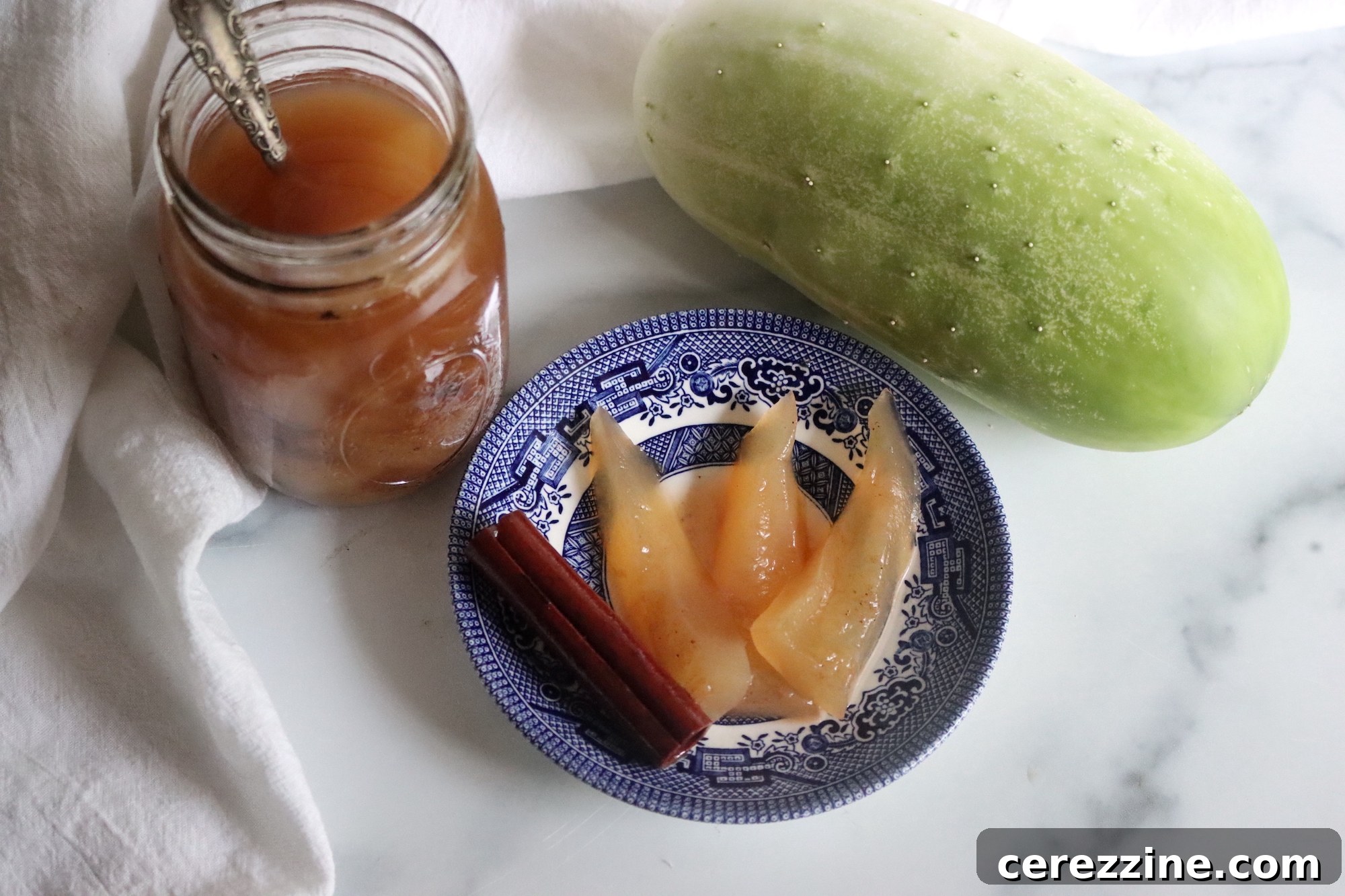 Rustic Russian Bear Claw Pickles 2 Russian Bear Claw Pickles, sweet and spiced, made from large overripe cucumbers