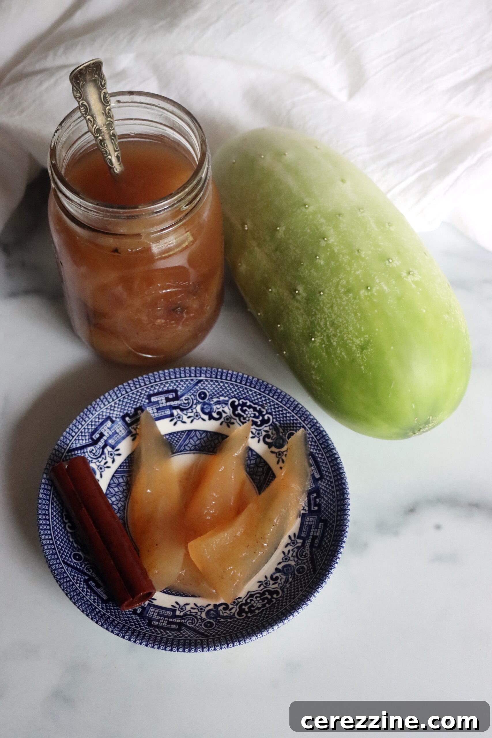 Rustic Russian Bear Claw Pickles 6 A jar of Russian Bear Claw Pickles, ready for storage or enjoyment