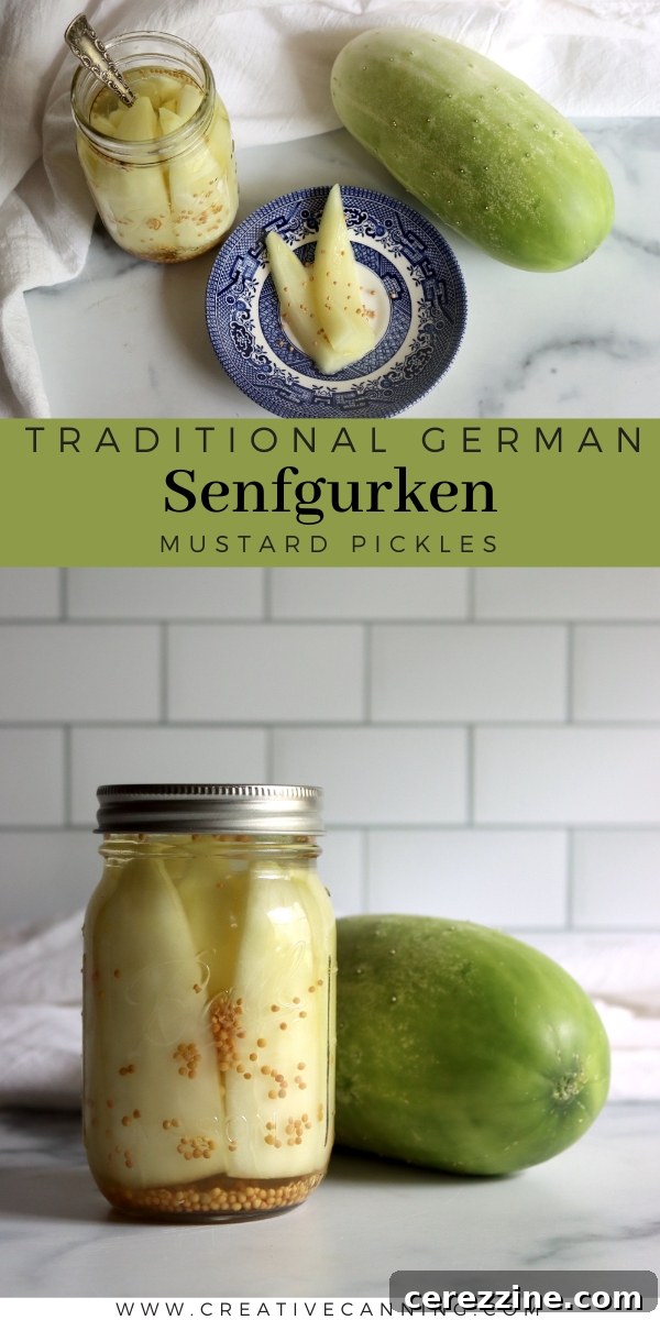 Jar of German Senfgurken (Mustard Pickles) Recipe