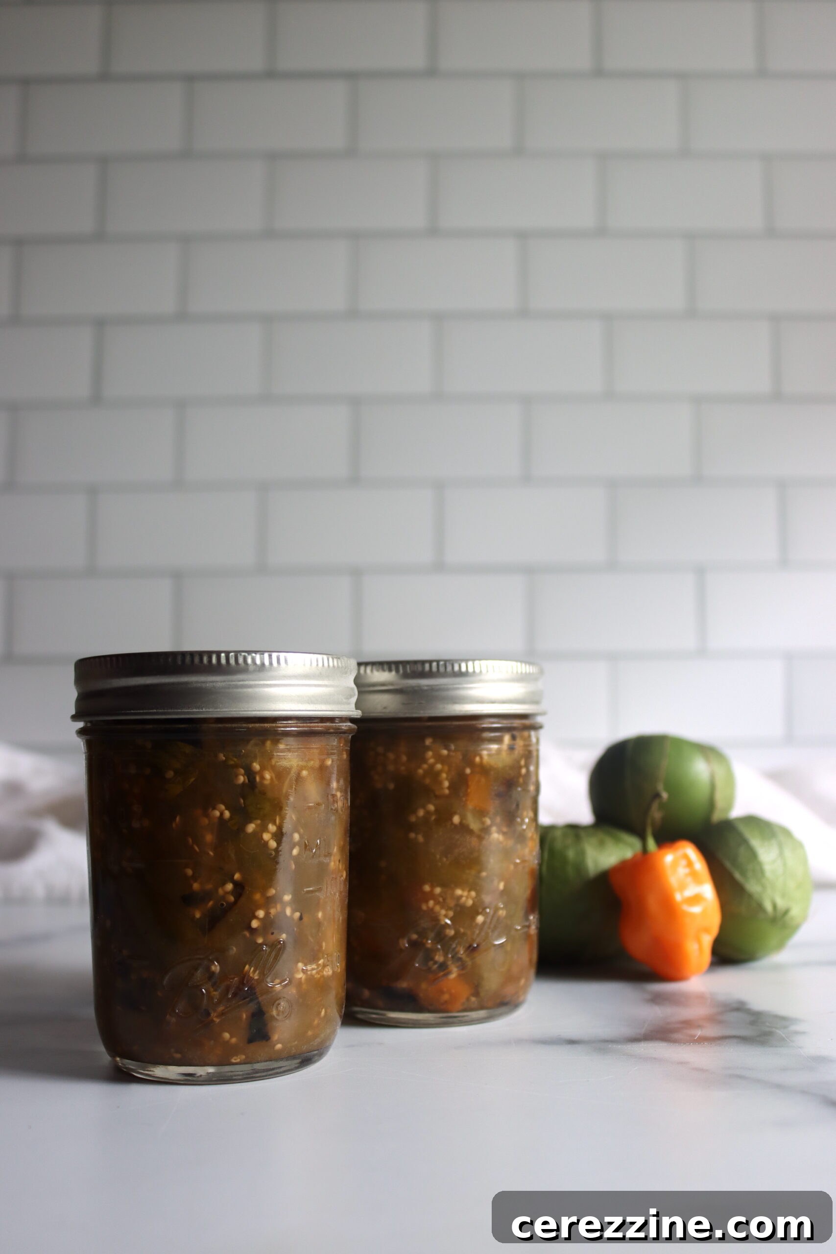 Roasted Tomatillo Habanero Salsa