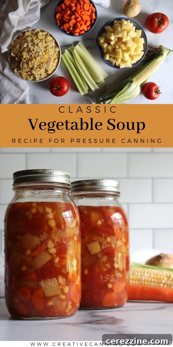 Vegetable Soup Canning Recipe - Ready to eat