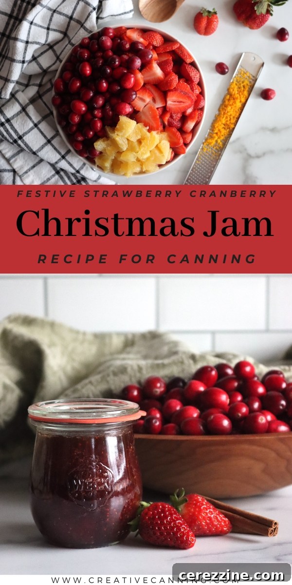 A collection of jars filled with various cranberry canning recipes, including Christmas Jam.