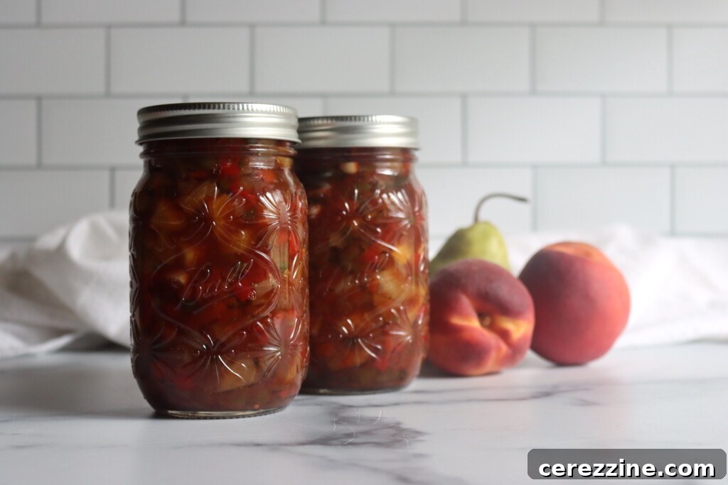 Summer fruit Salsa Peach Pear