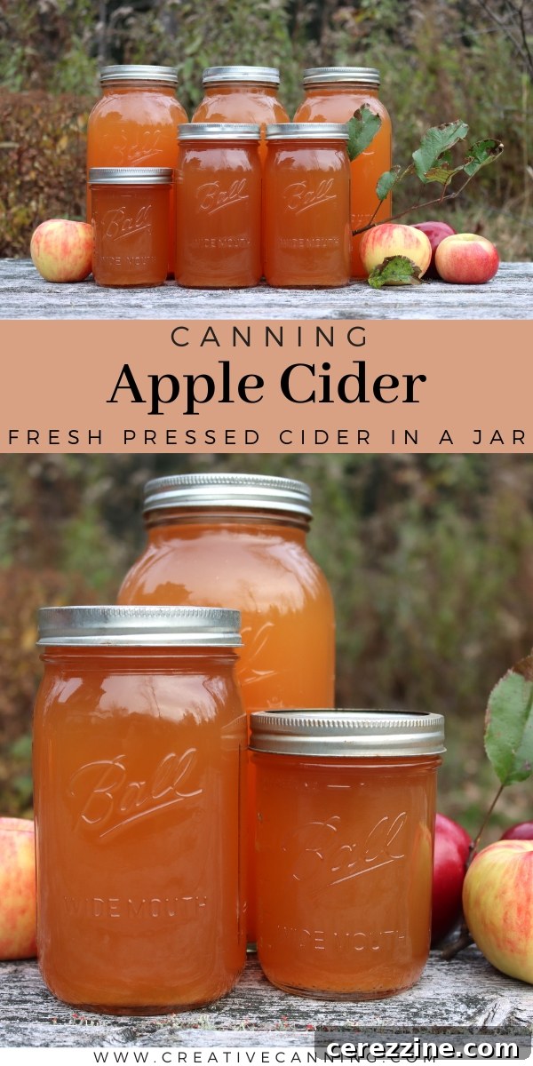 Canning Apple Cider Water bath