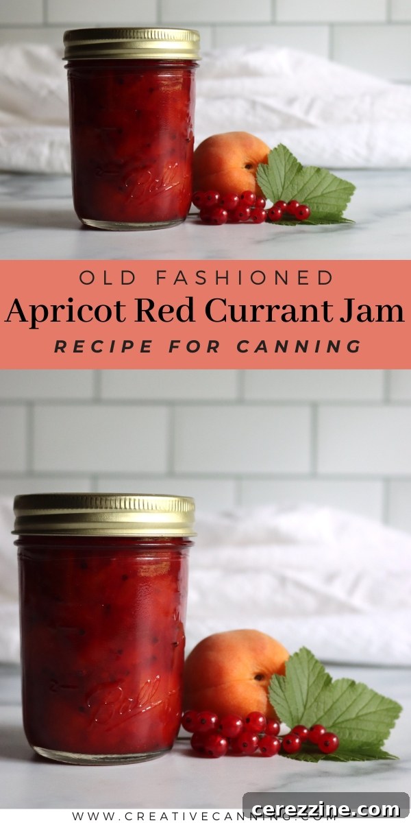 Apricot Red Currant Jam Recipe in multiple jars
