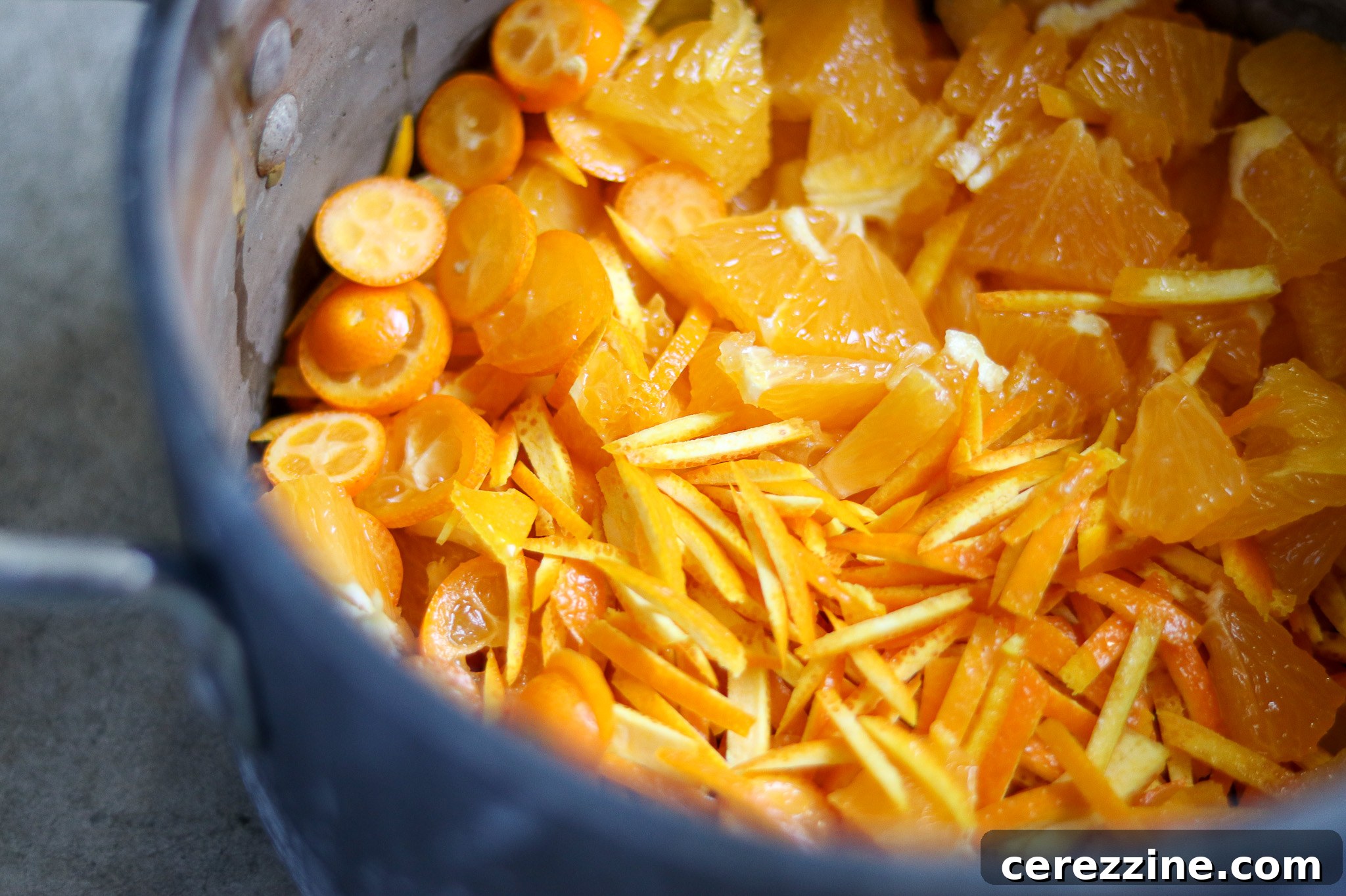 Kumquat Marmalade cooking
