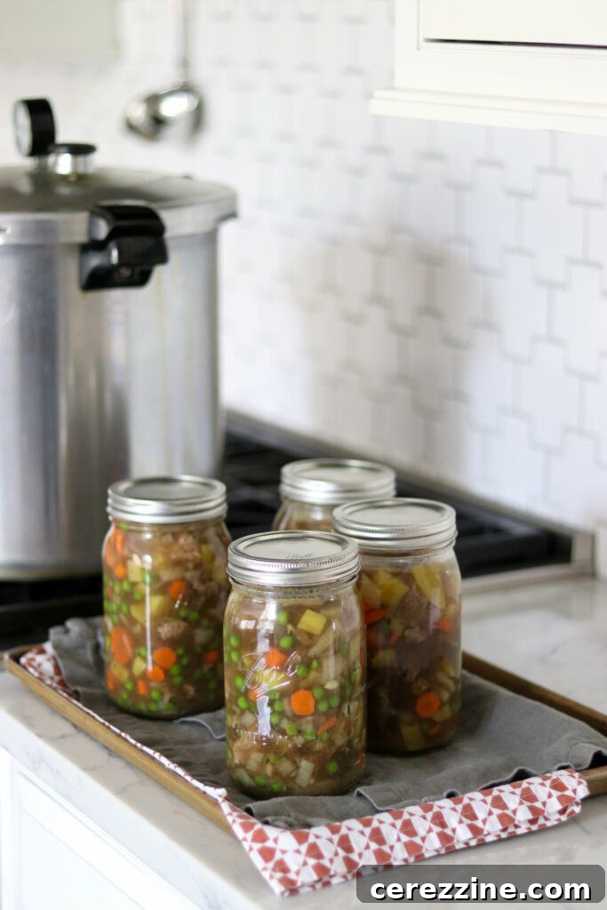 Home Canned Beef Pot Pie Filling