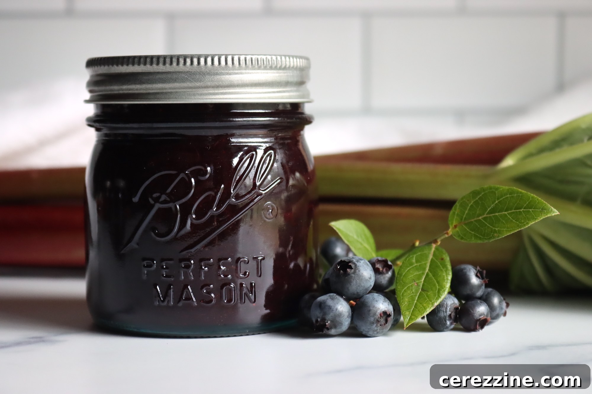 Homemade Jam, Naturally Set 10 Blueberry Rhubarb Jam