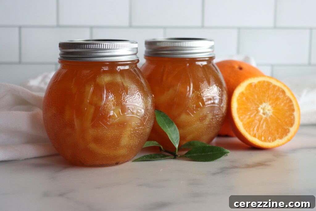 Homemade Orange Marmalade in Jars