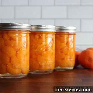 Canned oranges in a jar