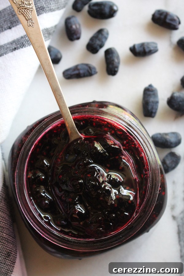 Homemade Honeyberry Jam (Haskap Jam)