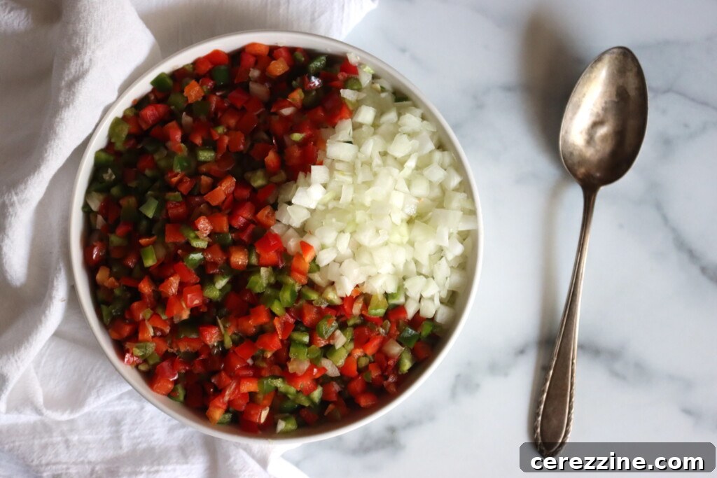 Ingredients for Pepper and Onion Relish
