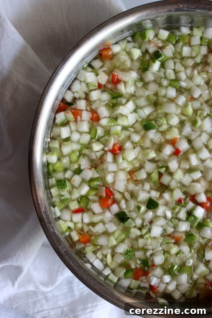 Tangy Sweet Pickle Relish 5 Making Sweet Pickle Relish