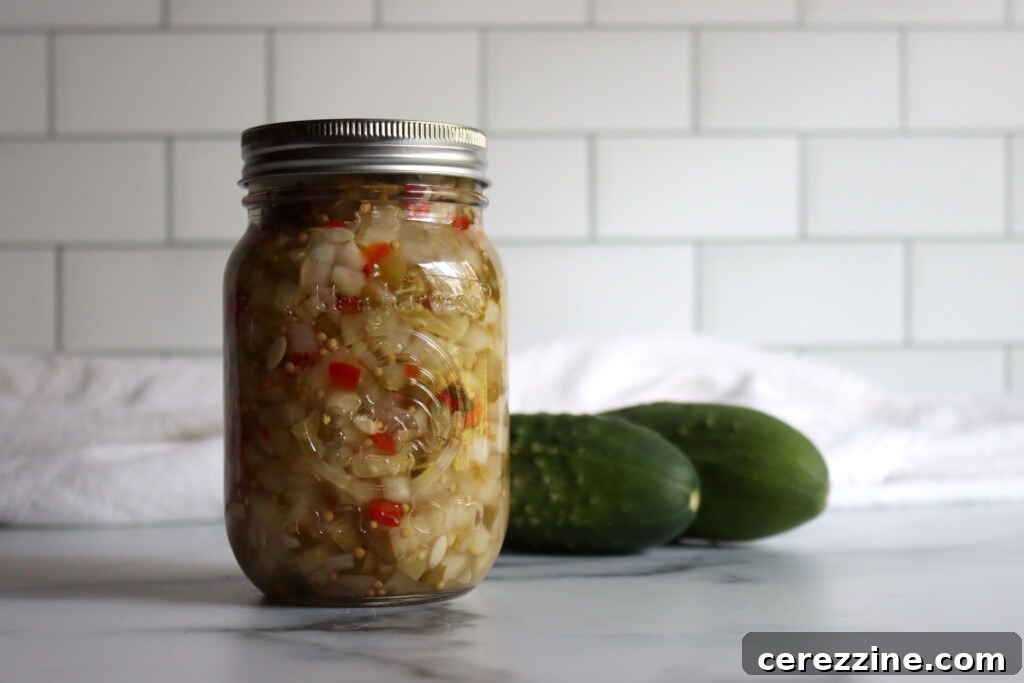 Sweet and Tangy Cucumber Relish 6 Canned Cucumber Relish jars