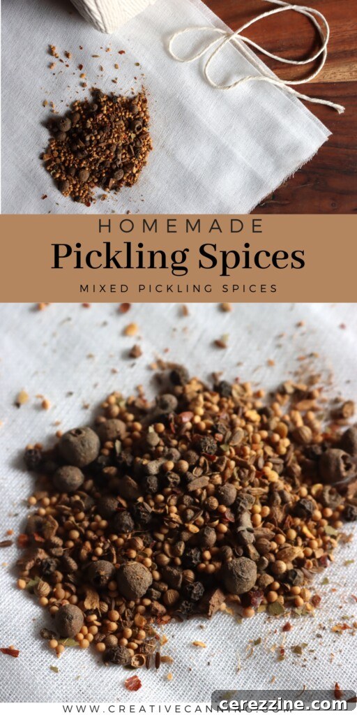 Craft Your Own Pickling Spice 7 Beautiful glass jar filled with homemade pickling spices on a rustic wooden surface