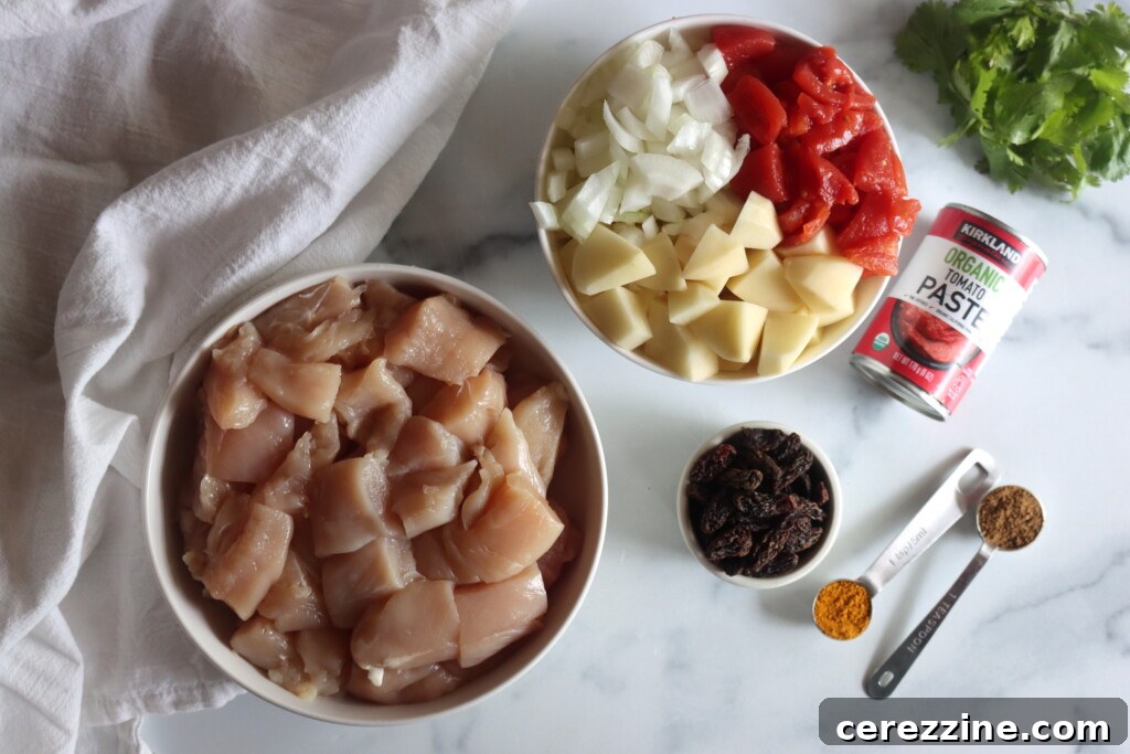 Ingredients for Ball Canning Chicken Curry Recipe