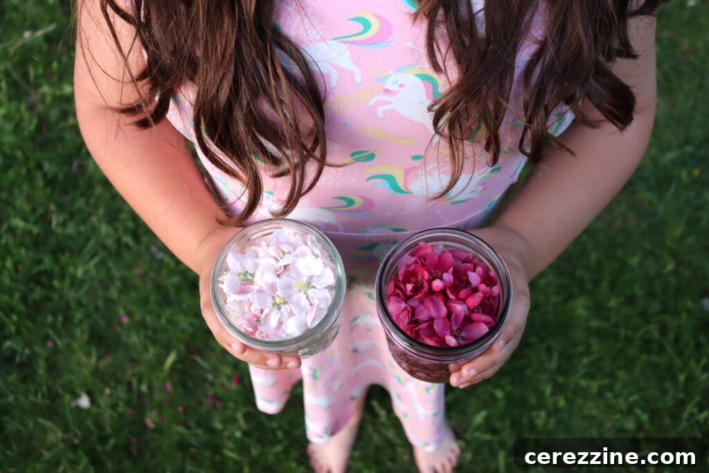Apple flower jelly harvest