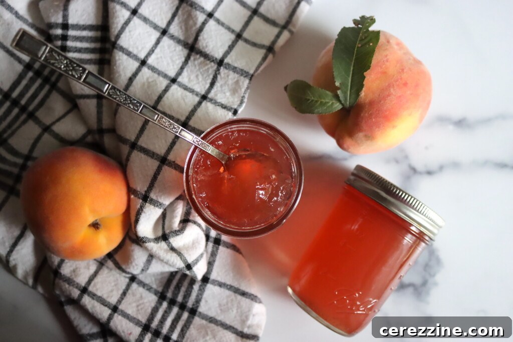 Golden Peach Jelly 2 Homemade Peach Jelly in jars