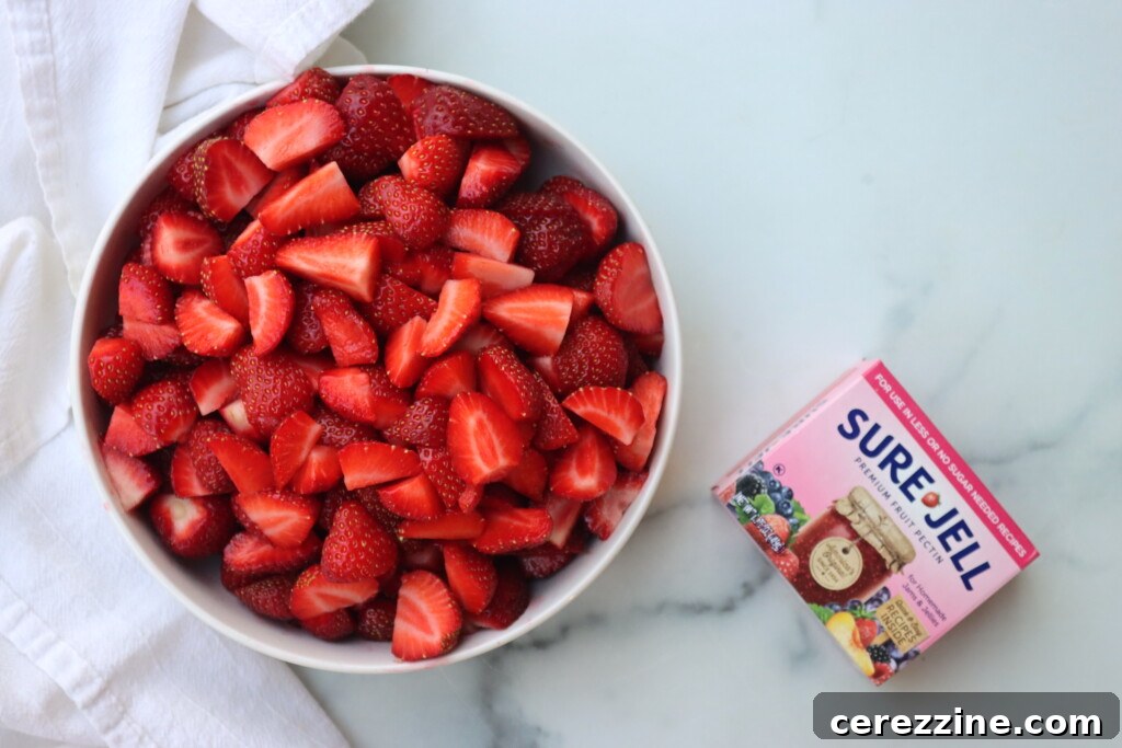 Selection of Fresh Strawberries for Jam Making