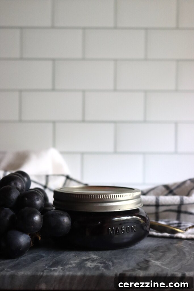 Heirloom Grape Jam 6 Finished Grape Jam in Jars