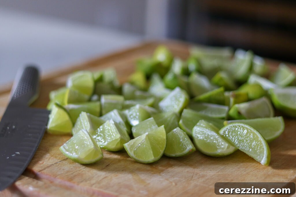 Brighten Your Pantry: 20 Lime Canning Ideas 11 Preparing Limes for Marmalade by Chopping