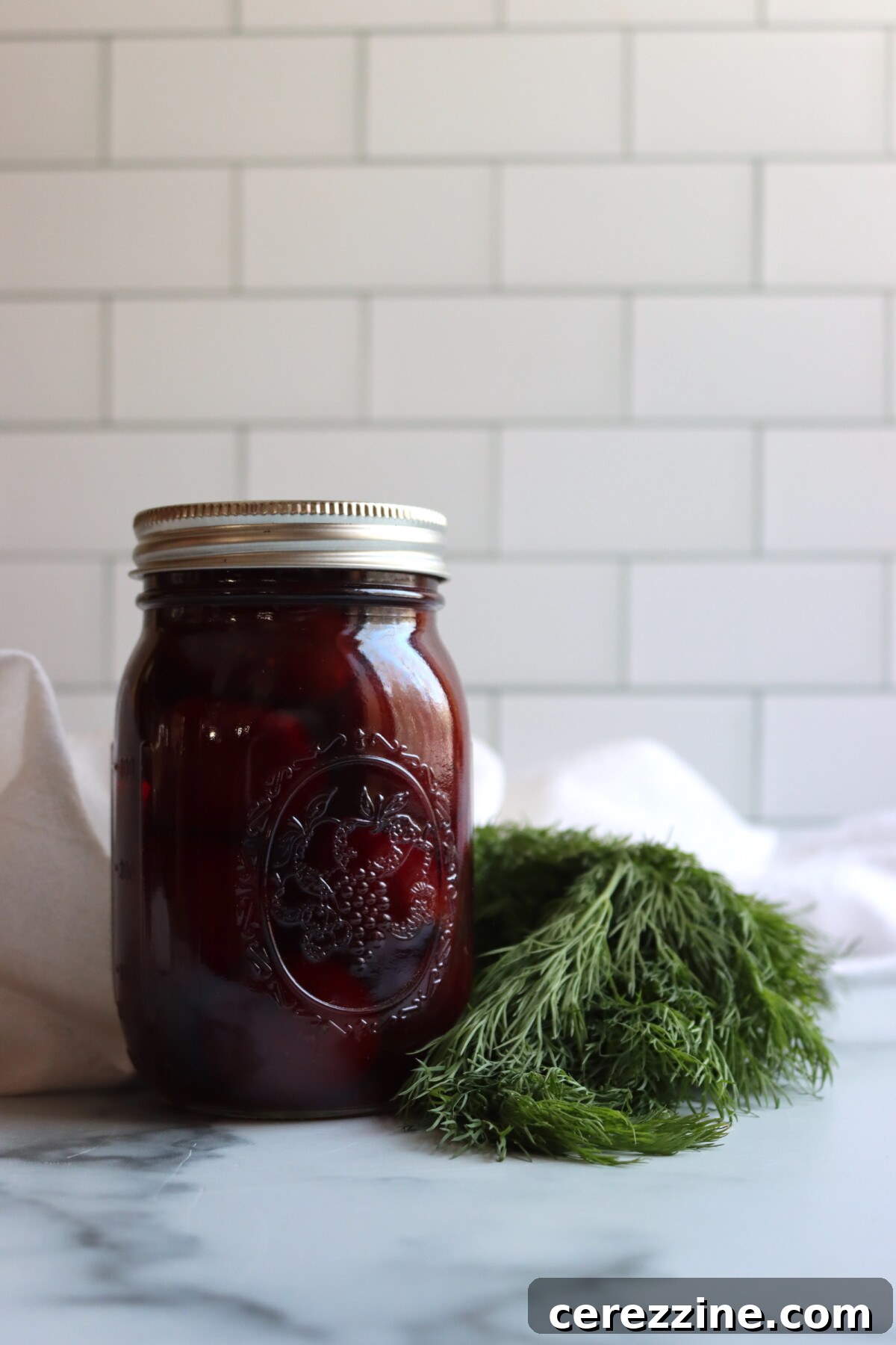 Jars of Dill Pickled Beets ready for canning