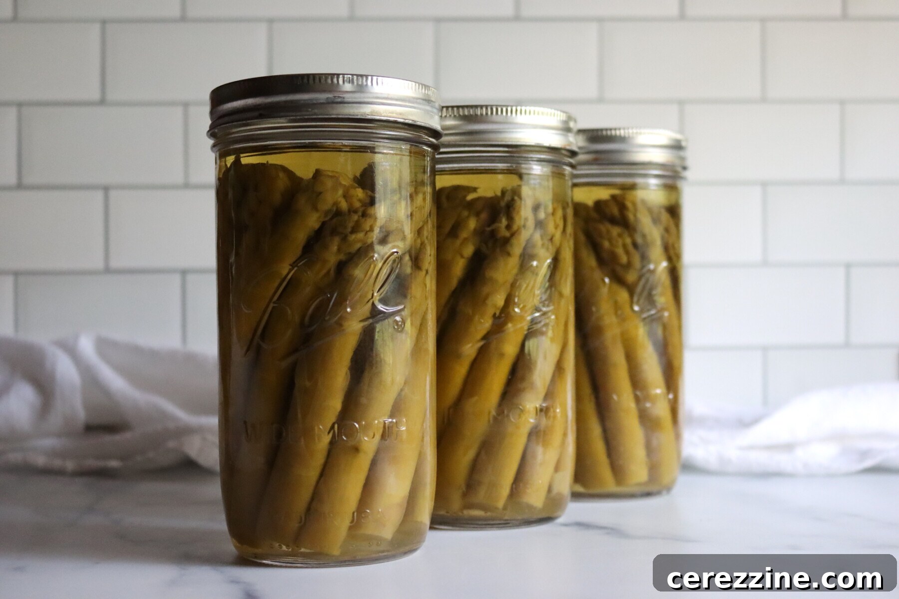 Pressure Canner in Operation with Asparagus