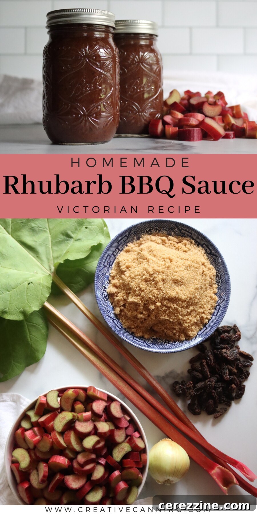 Jar of Victorian Rhubarb BBQ Sauce